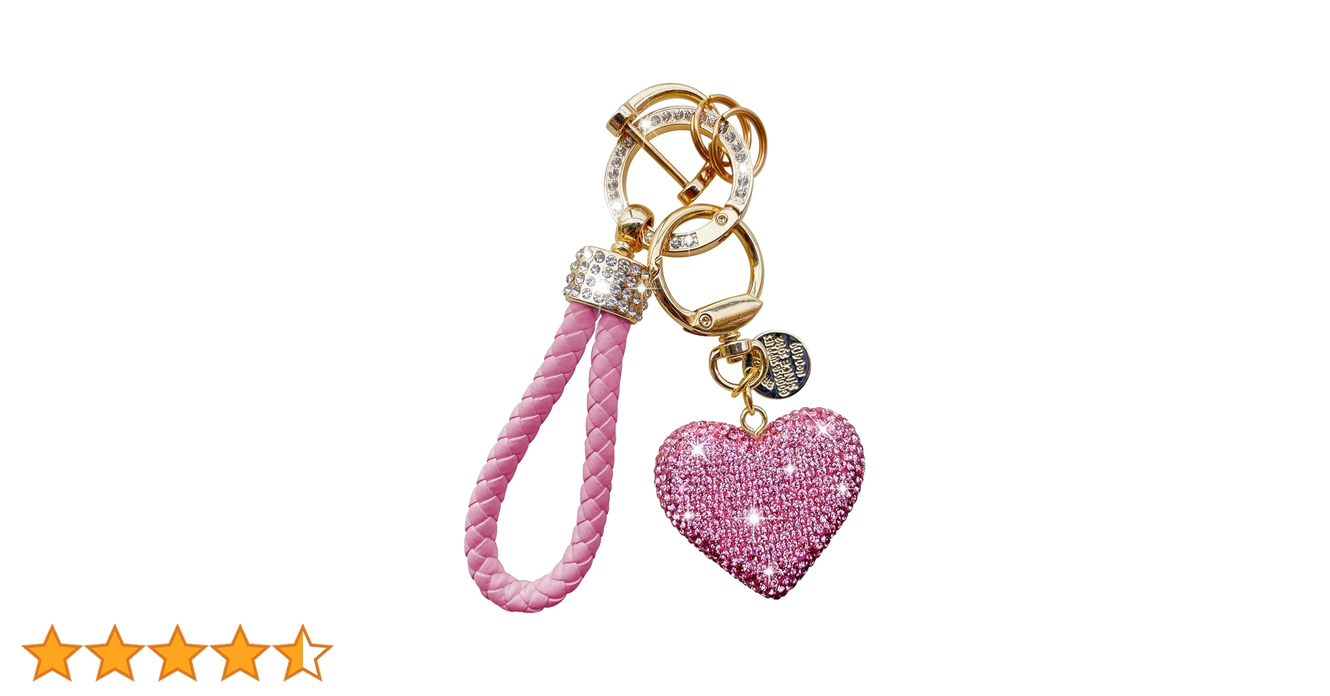 Pink Candy♡ハート型キーリング4点set♡ Amazon.co.jp: 女性用ファンシーキーホルダー キラキラ